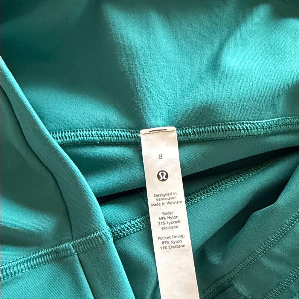 Lululemon Swift Speed High-Rise Crop 21"  teal lagoon size 8 - Picture 10 of 10